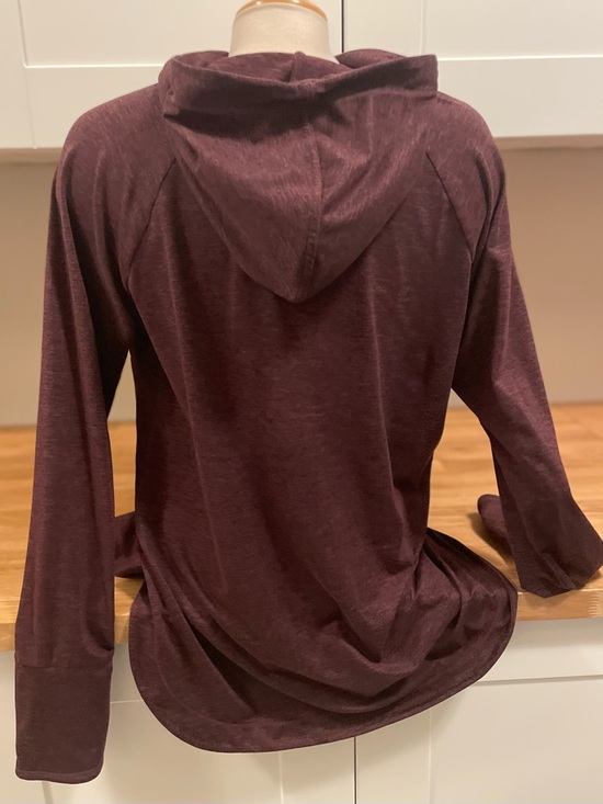 Athleta Cozy Hooded Pullover Sweatshirt - Deep Plum - Picture 3 of 9